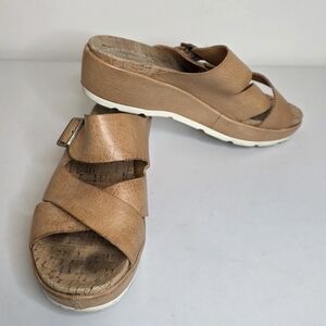 Kork-Ease Callie Womens Leather Slide Sandles Buckle - Size 10